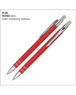Długopis BOND B-06 czerwony z logo firmy