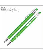 Długopis BELLO Touch Pen BET-17 zielony jasny z logo firmy