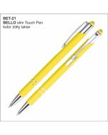 Długopis BELLO Touch Pen BET-21 żółty z logo firmy