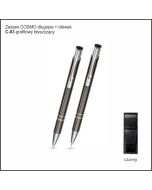 Zestaw COSMO długopis ołówek w etui Z-5 kolor grafitowy z logo firmy
