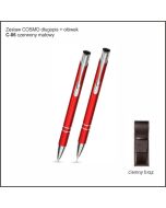 Zestaw COSMO długopis ołówek w etui Z-5 kolor czerwony z logo firmy