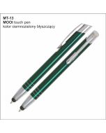 Długopis MOOI Touch Pen MT-13 ciemny zielony z logo firmy