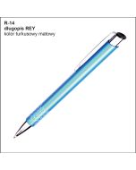 Długopis REY R-14 turkusowy z logo firmy