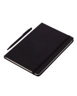 Abrantes notepad & pen set, black  | We offer attractive prices, quick turnaround times, and high-quality imprinting | Order Now !