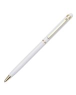 Touch Tip Gold aluminium ballpen, white  | We offer attractive prices, quick turnaround times, and high-quality imprinting | Order Now !