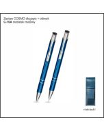 Zestaw COSMO długopis ołówek w etui Z-5 kolor niebieski matowy z logo firmy