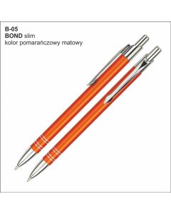 Długopis BOND B-05 pomarańczowy z logo firmy