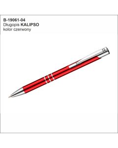 Długopis KALIPSO Czerwony z logo firmy