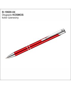 Długopis KOSMOS czerwony z logo firmy