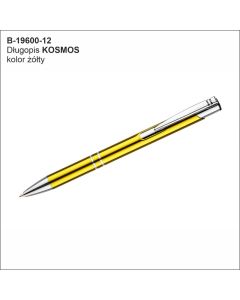 Długopis KOSMOS żółty z logo firmy