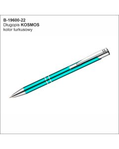 Długopis KOSMOS turkusowy z logo firmy