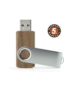 Pamięć USB TWISTER WALNUT 8 GB z logo firmy