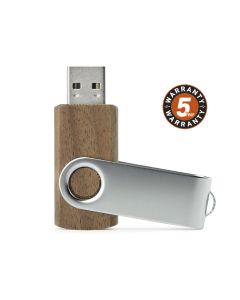Pamięć USB TWISTER WALNUT 16 GB z logo firmy