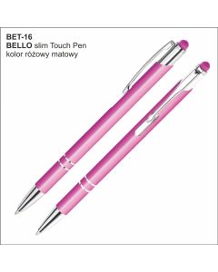 Długopis BELLO Touch Pen BET-16 różowy z logo firmy
