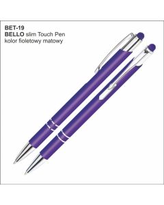 Długopis BELLO Touch Pen BET-19 fioletowy z logo firmy