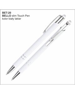 Długopis BELLO Touch Pen BET-20 biały z logo firmy