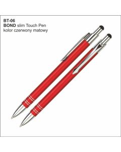 Długopis BOND Touch Pen BT-06 czerwony z logo firmy