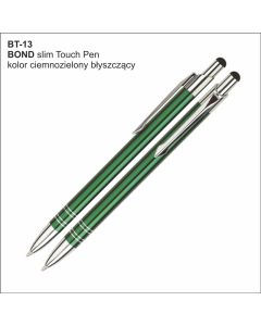 Długopis BOND Touch Pen BT-13 ciemny zielony z logo firmy