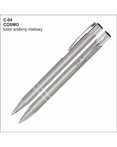 Długopis COSMO C-04 srebrny z logo firmy