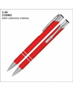 Długopis COSMO C-06 czerwony z logo firmy