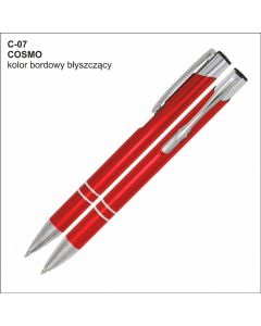 Długopis COSMO C-07 bordowy z logo firmy