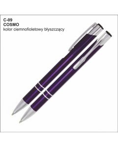 Długopis COSMO C-09 ciemnofioletowy z logo firmy