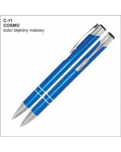Długopis COSMO C-11 błękitny z logo firmy