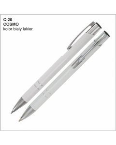 Długopis COSMO C-20 biały z logo firmy