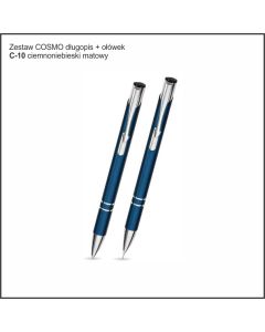 Zestaw COSMO długopis ołówek w etui Z-8 kolor ciemnoniebieski