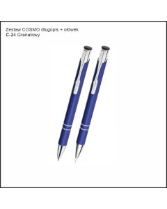 Zestaw COSMO długopis ołówek w etui Z-14 kolor granatowy