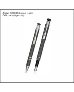 Zestaw COSMO długopis pióro w etui Z-8 kolor czarny