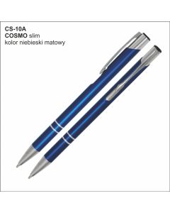 Długopis COSMO SLIM CS-10A niebieski z logo firmy