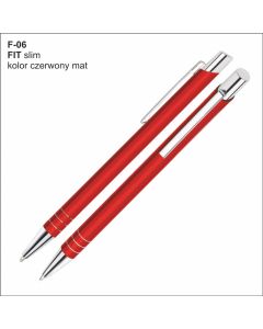 Długopis FIT F-06 czerwony z logo firmy