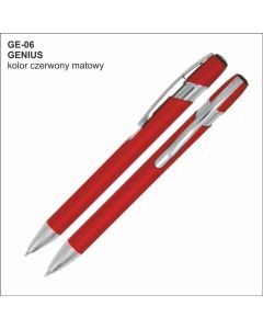 Długopis GENIUS GE-06 czerwony z logo firmy