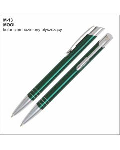 Długopis MOOI M-13 zielony ciemny z logo firmy