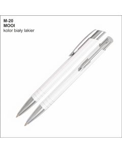 Długopis MOOI M-20 biały z logo firmy