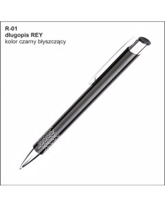 Długopis REY R-01 czarny z logo firmy