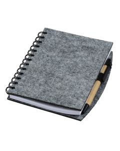 Felt Now notepad, grey  | We offer attractive prices, quick turnaround times, and high-quality imprinting | Order Now !