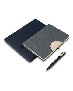 Fold notepad & pen set, grey  | We offer attractive prices, quick turnaround times, and high-quality imprinting | Order Now !