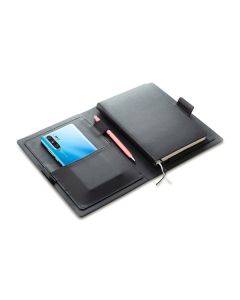 Sannat organizer with notebook, black  | We offer attractive prices, quick turnaround times, and high-quality imprinting | Order Now !