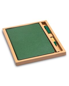 Forest pen and notebook gift set, green  | We offer attractive prices, quick turnaround times, and high-quality imprinting | Order Now !