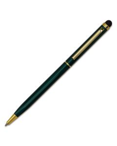 Touch Tip Gold aluminium ballpen, dark green  | We offer attractive prices, quick turnaround times, and high-quality imprinting | Order Now !