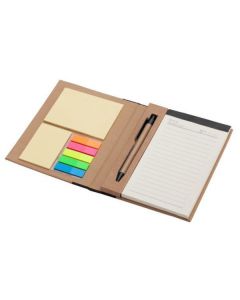 Kraft Paper notepad with memo set, black/beige  | We offer attractive prices, quick turnaround times, and high-quality imprinting | Order Now !