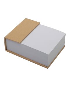 Paper note block, beige  | We offer attractive prices, quick turnaround times, and high-quality imprinting | Order Now !