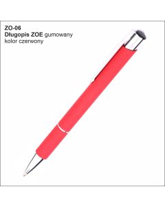 Długopis ZOE ZO-06 czerwony z logo firmy