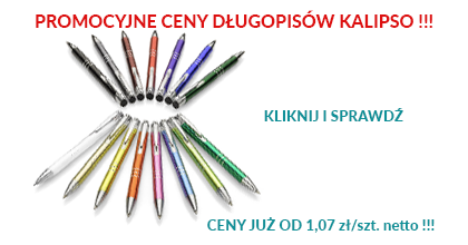 tanie długopisy reklamowe z logo | długopisy reklamowe KALIPSO | gadżety firmowe z logo | dlugopiscosmo.pl