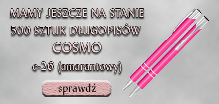 Długopis COSMO amarantowy z grawerem na zamówienie | Oferujemy atrakcyjne ceny, wysoką jakość znakowania i krótki termin realizacji
